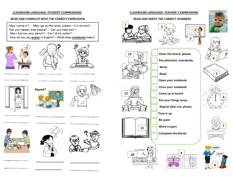 Classroom Language | PDF