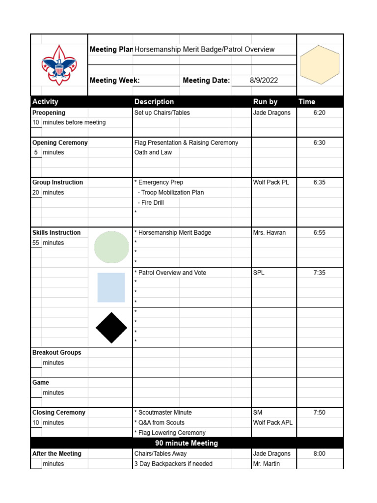 22 Editable Meeting Planning Form | PDF