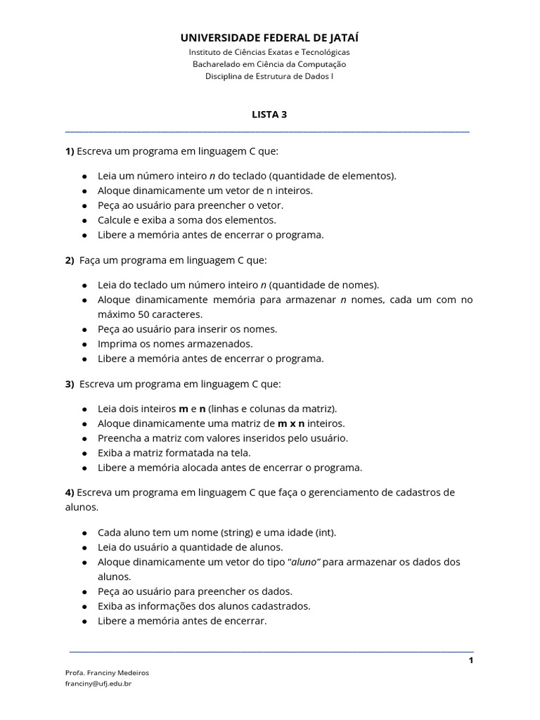 Programas em C para Estruturas de Dados | PDF