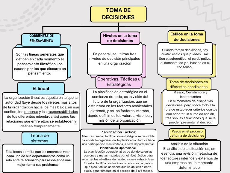 Niveles y estilos en la toma de decisiones | PDF | Planificación | Toma ...