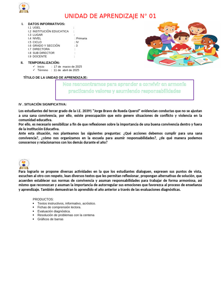 Unidad de Aprendizaje N°01 | PDF | Las emociones | Comunicación