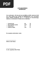Acta de Entrega Ejemplo