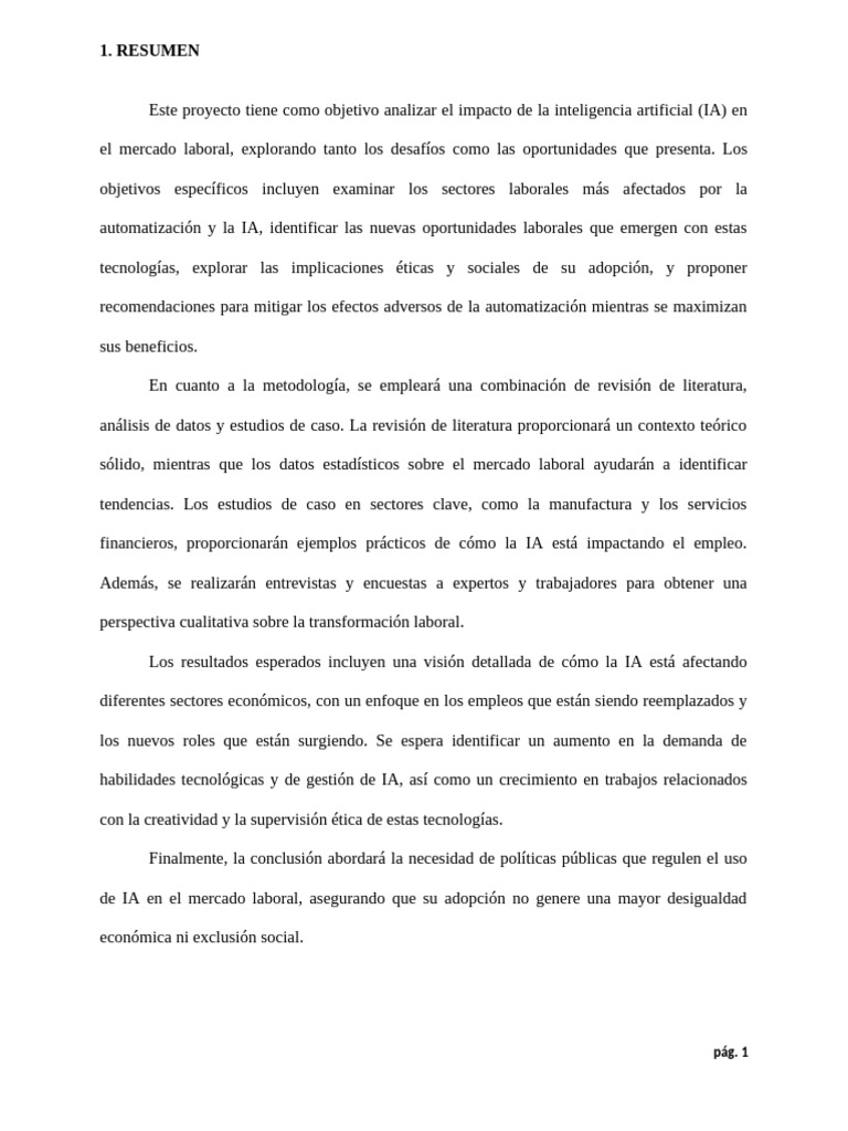 Impacto de la IA en el Mercado Laboral | PDF | Inteligencia artificial ...