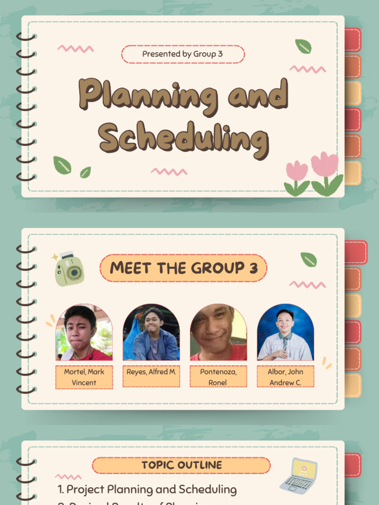 Planning and Scheduling (Group 3) | PDF