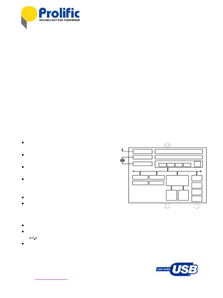 USB to IDE Bridge Controller PL-2307 | PDF | Usb | Microcontroller