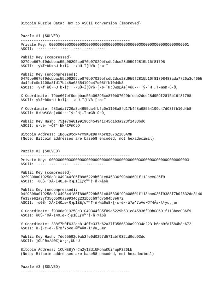 Ascii Puzzles | PDF | Ascii | Data Compression