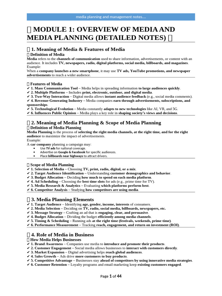 Media Planning Overview and Strategies | PDF | Advertising | Target ...