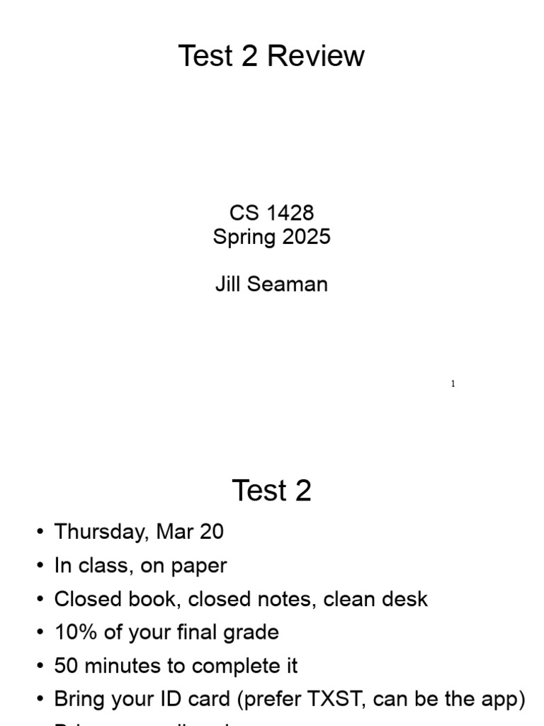 Test 2 Review | PDF | Control Flow | Computer Engineering