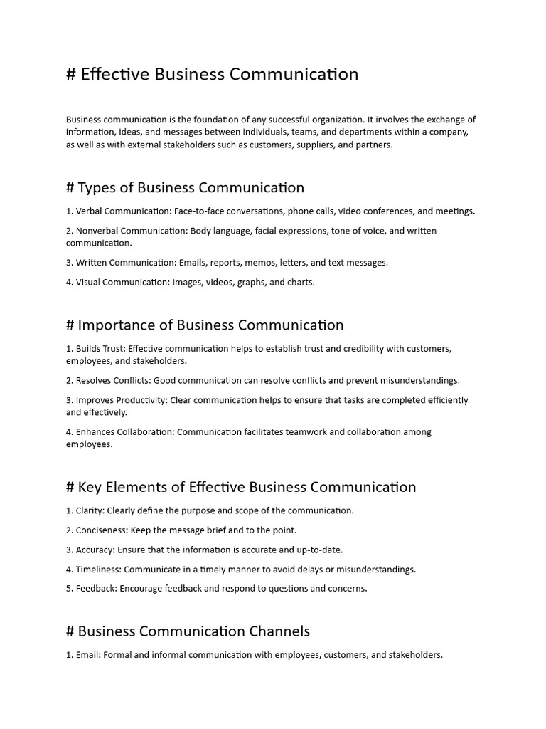 Effective Business Communication Guide | PDF | Communication | Leadership