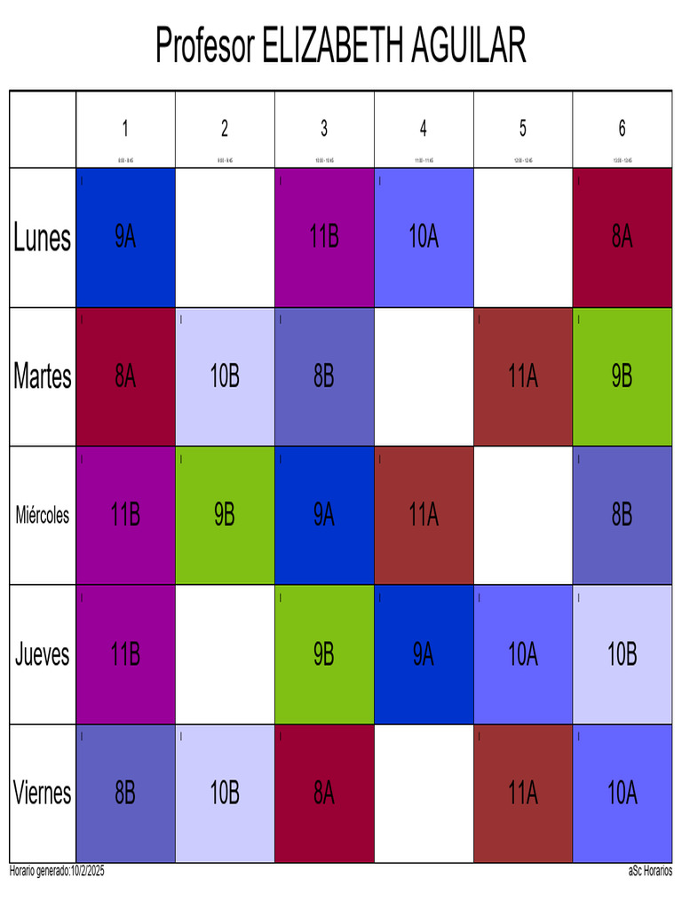 Horarios de Clases 2025 por Profesor | PDF