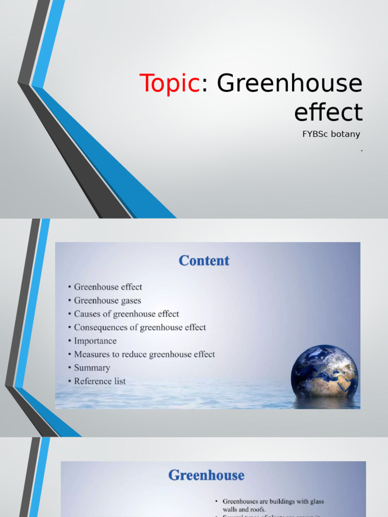 Understanding the Greenhouse Effect in Botany | PDF