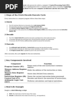 Understanding the F-D-E Cycle Steps | PDF