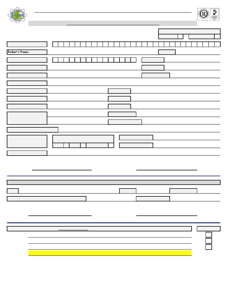 Smart Enrollment Card Registration Form | PDF | Qualifications ...