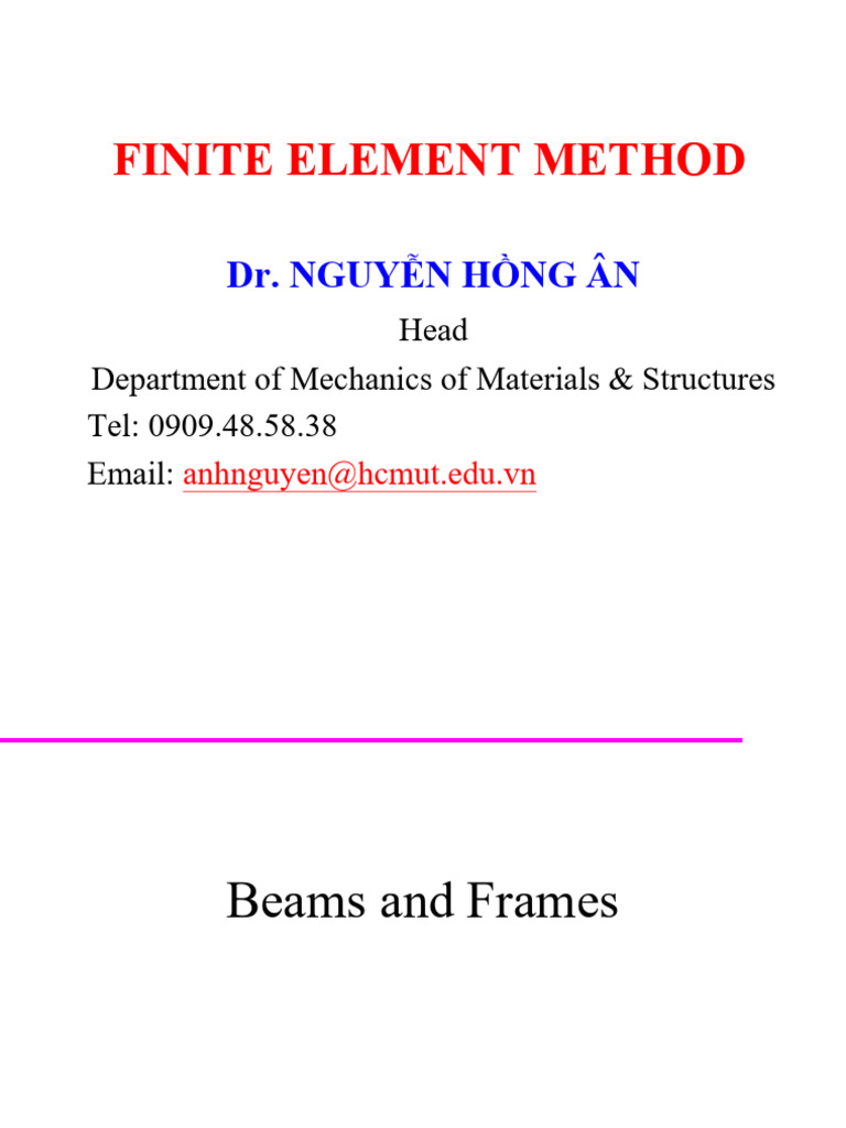 Finite Element Method for Beams | PDF | Beam (Structure) | Stress ...