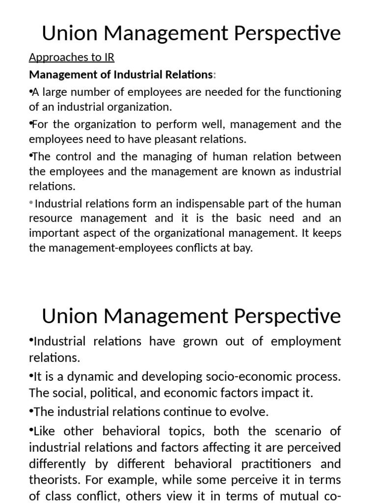 Industrial Relations Pdf Employment Human Resources