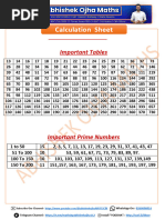 Calculation Sheet | PDF