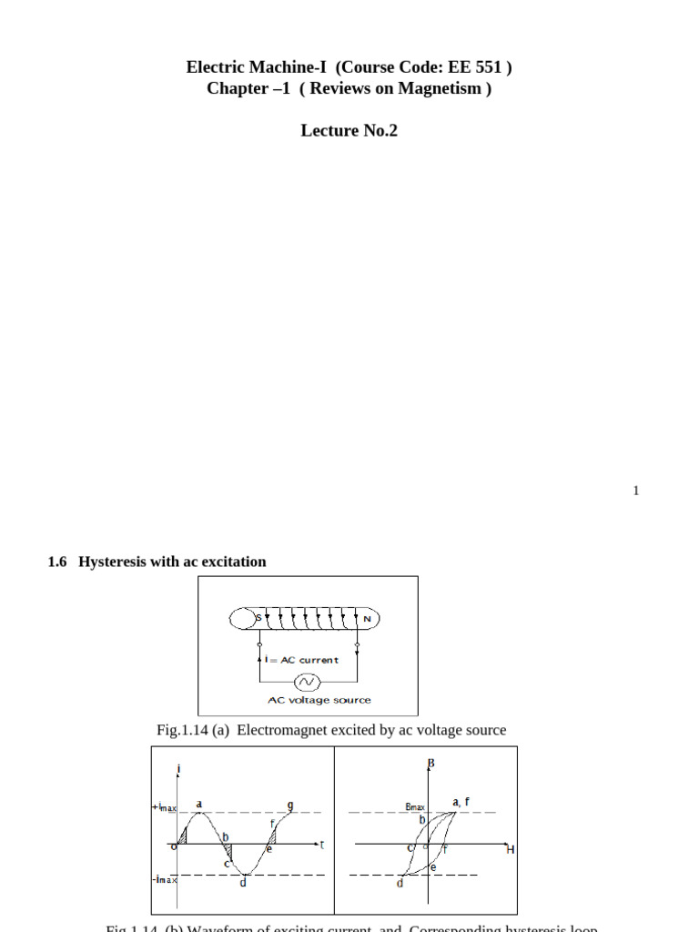 Elect MC 1 Chap-1 Lecture-2 | PDF | Electromagnetic Induction | Metrology