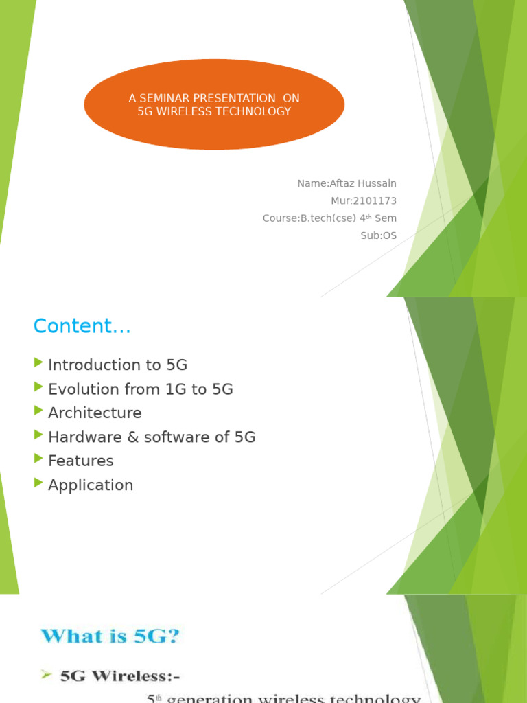 5G Wireless Technology Seminar | PDF