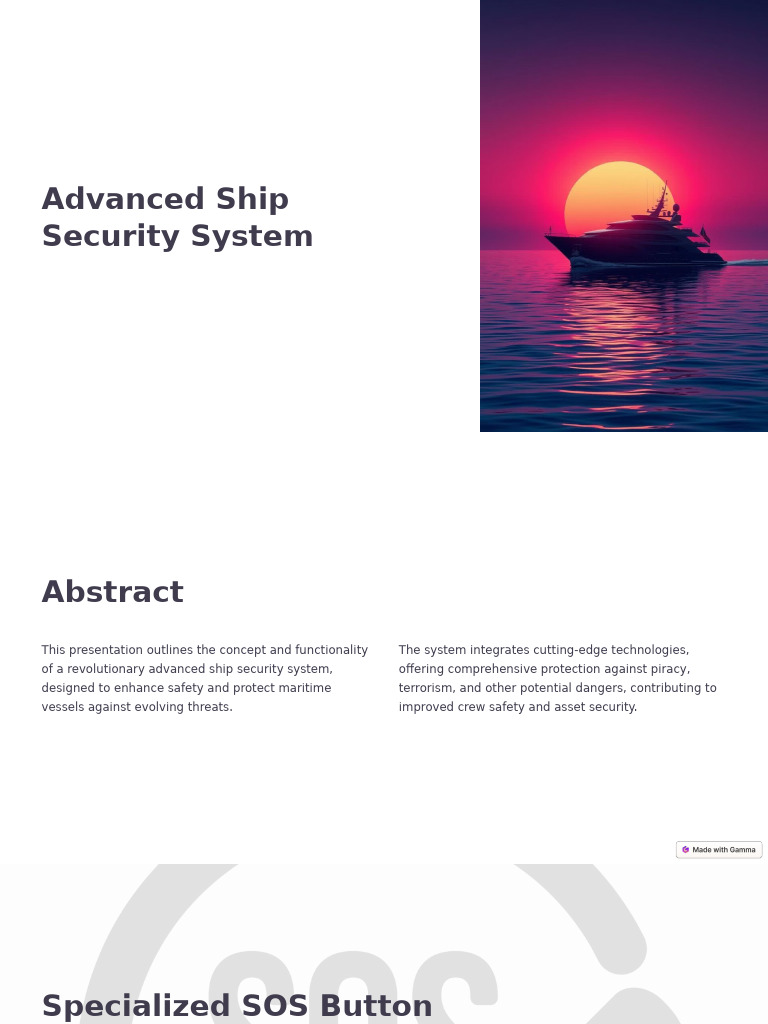 Advanced Ship Security System Overview | PDF | Computer Security | Security