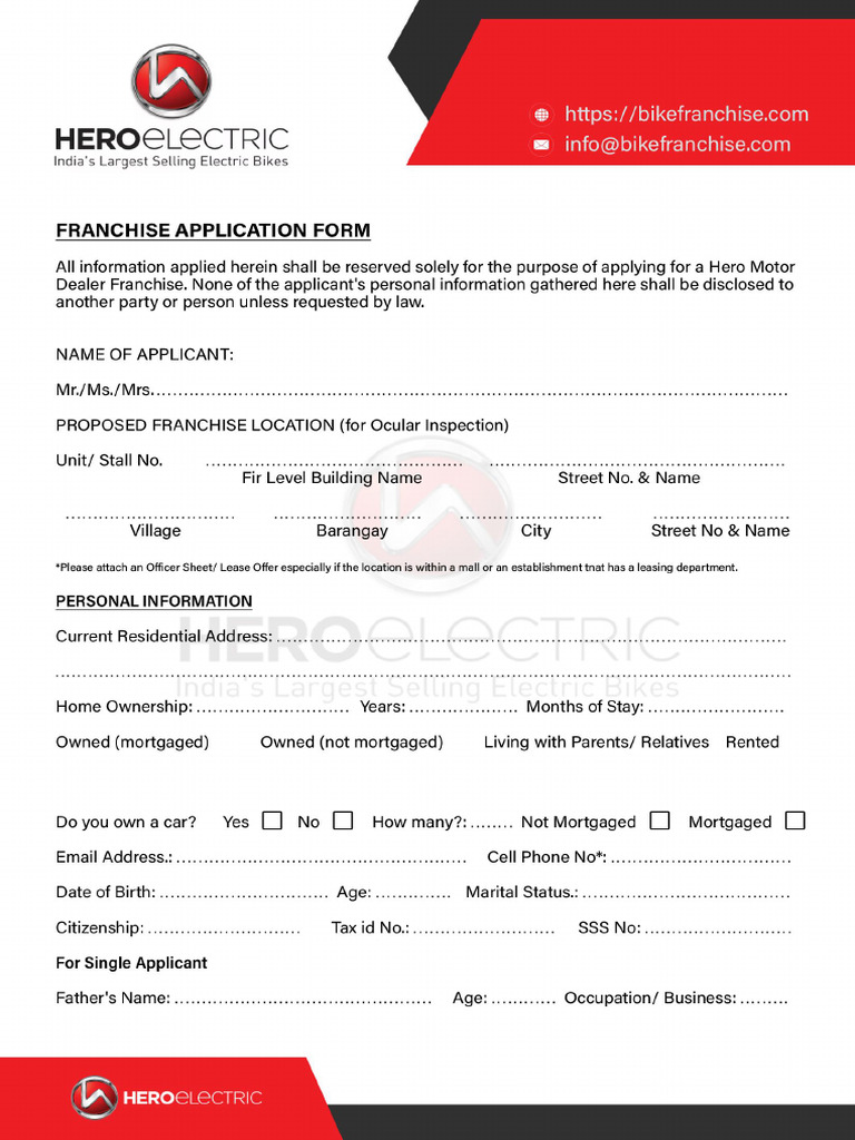 Hero Electric Application | PDF