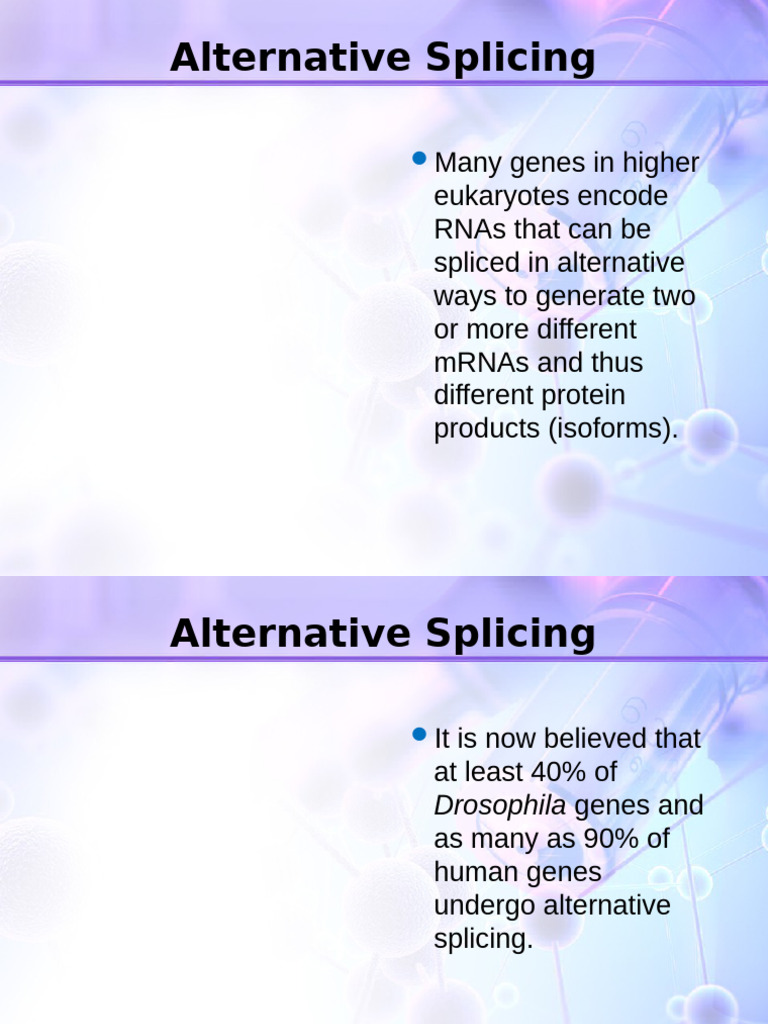 Understanding Alternative Splicing | PDF | Alternative Splicing ...