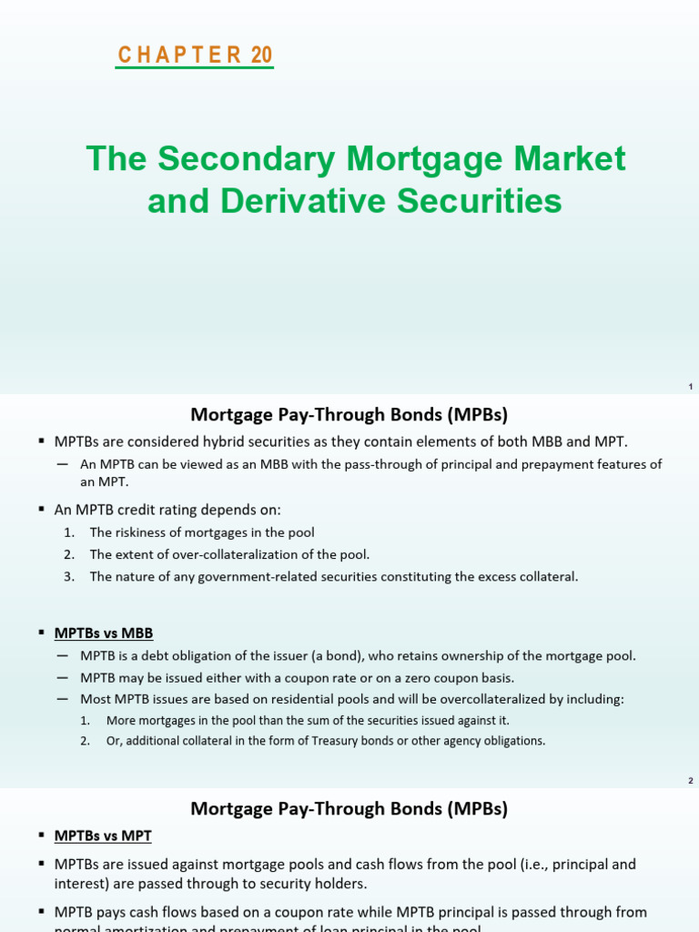 Valuation of MPTB in Mortgage Pool | PDF | Commercial Mortgage Backed ...