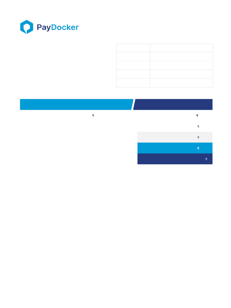 Paydocker India Invoice for Topup | PDF