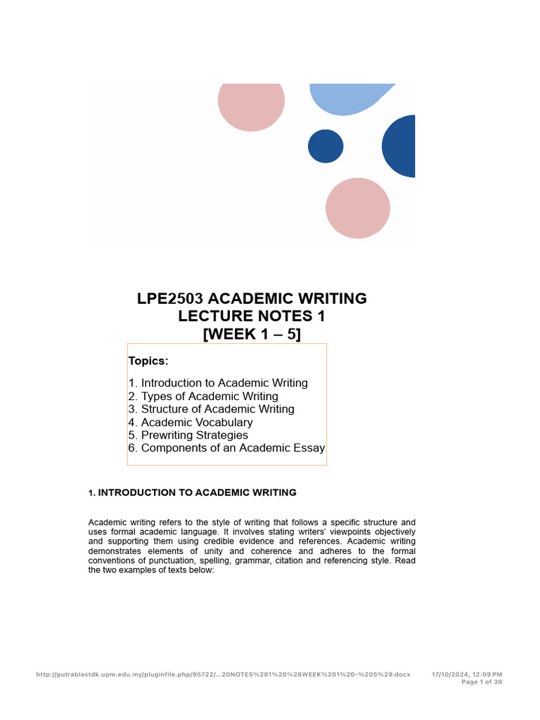 Lpe2503 - Lecture Notes 1 (Week 1 - 5) | PDF | Parking | Commuting