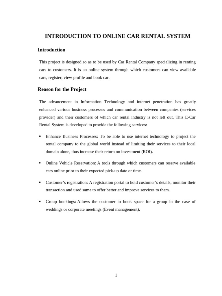 Online Car Rental System Overview | PDF | Car Rental | System
