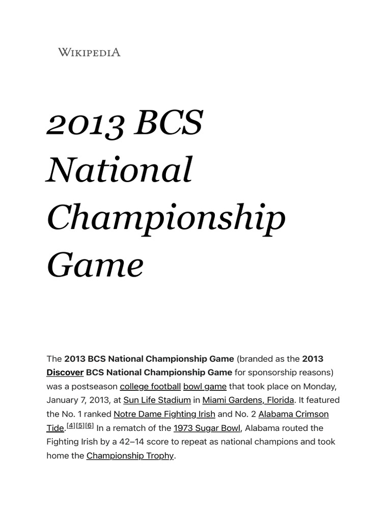 2013 FBS NATIONAL CHAMPIONSHIP visual data 7
