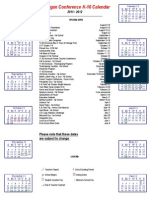 Oakwood Academy 2011-2012 Calendar MISDA