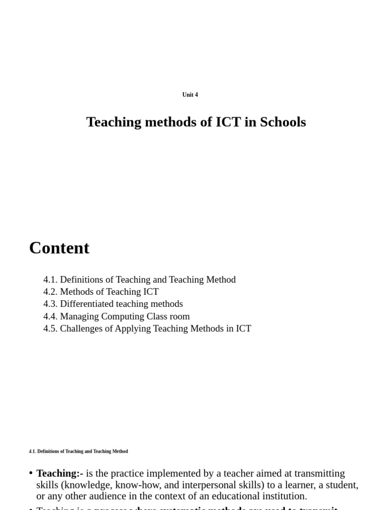 unit 4 subjct m | PDF | Educational Technology | Differentiated Instruction
