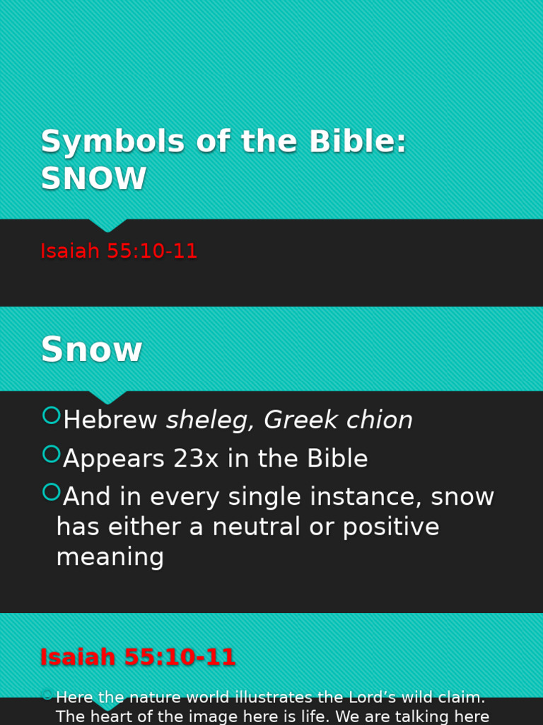 Snow as a Symbol in the Bible | PDF