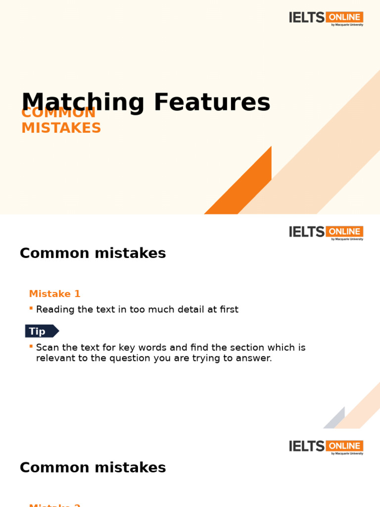 R 3 6 4-Matching-Features - Common-Mistakes - Slideshares | PDF