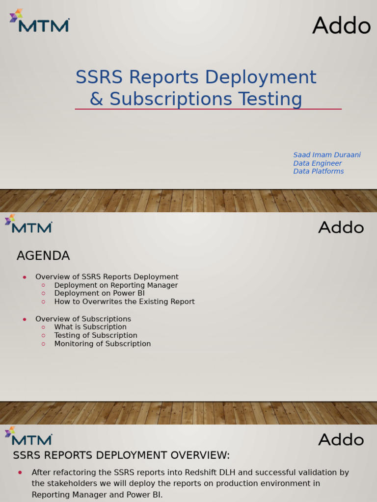 SSRS Reports Deployment & Subscription Testing | PDF | Computing | Software