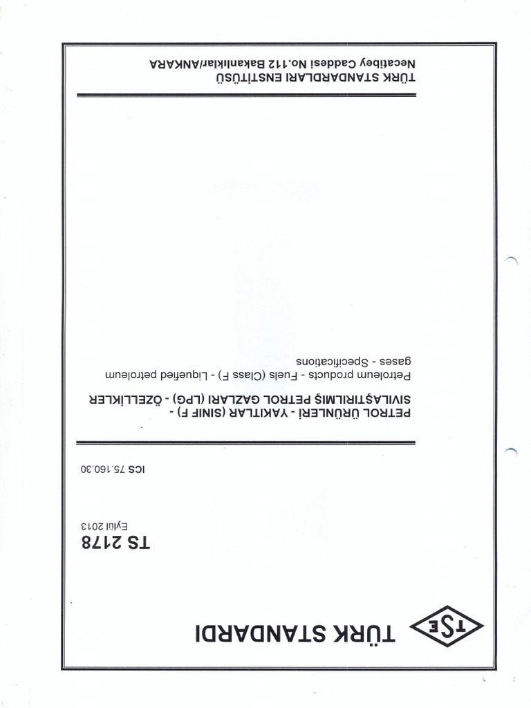 Türk Standardi Ts 2178 Eylül 2013 | PDF