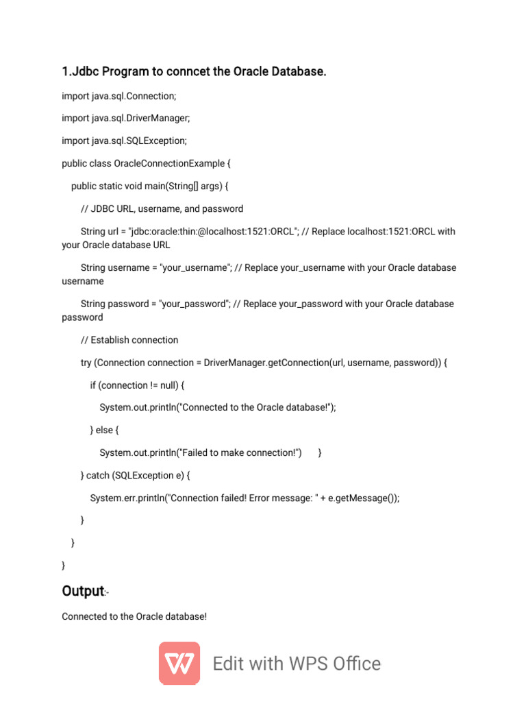 JDBC Database Operations Guide | PDF | Computing | Computer Programming