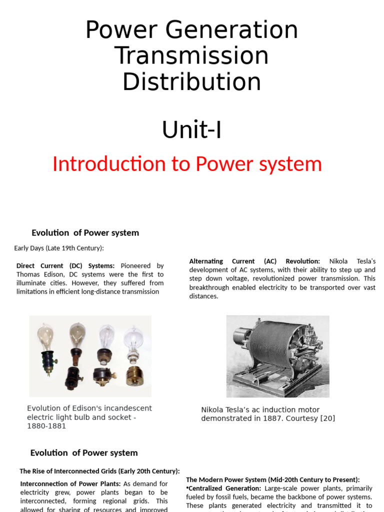PGTD - Unit1 | PDF | Electrical Grid | Electric Power Transmission