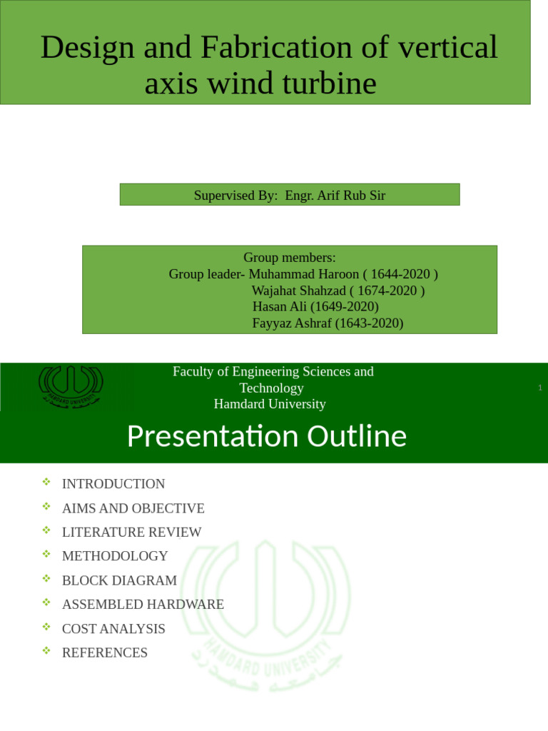 Vertical Axis Wind Turbine Design | PDF | Wind Turbine | Wind Power