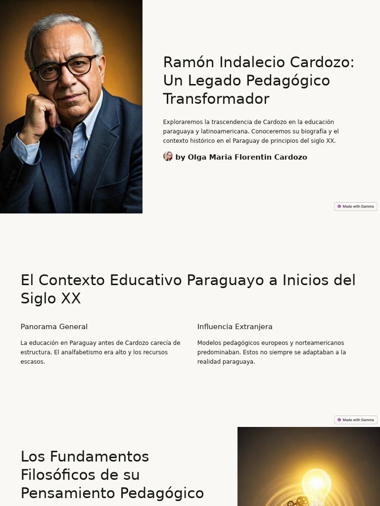 Legado Pedagógico de Ramón Cardozo | PDF | Pedagogía | Enseñando