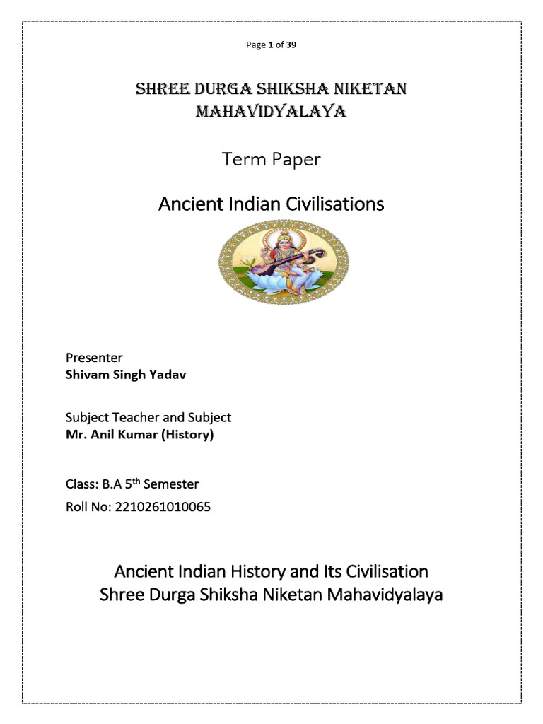 Ancient Indian Civilizations Overview | PDF | Civilization | Vedas