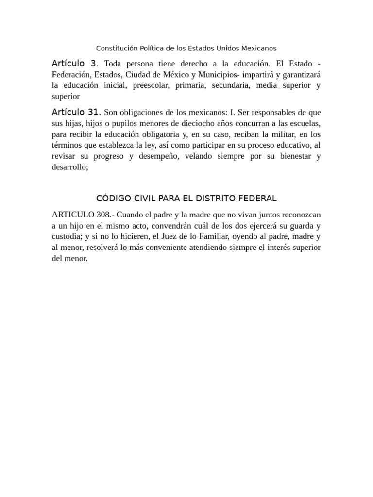 Derechos y obligaciones educativas en México | PDF