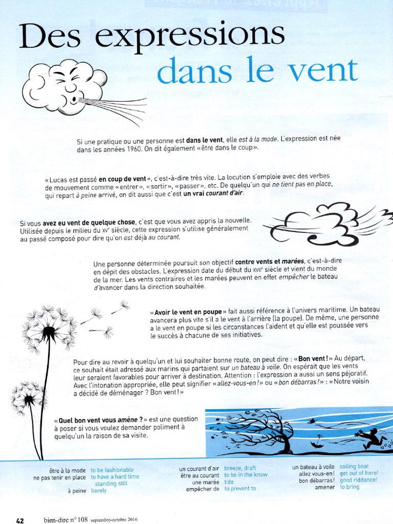Expressions - Dans Le Vent - Bien-Dire | PDF