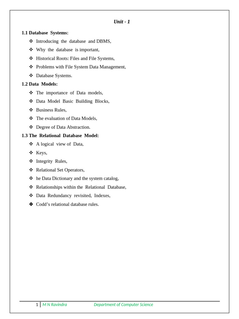 DBMS All Chaptersnotes | PDF | Databases | Relational Model
