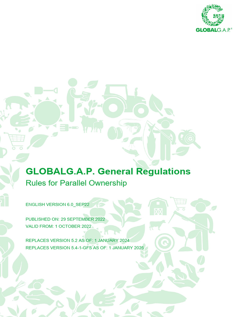 GLOBALG.A.P. Rules for Parallel Ownership | PDF