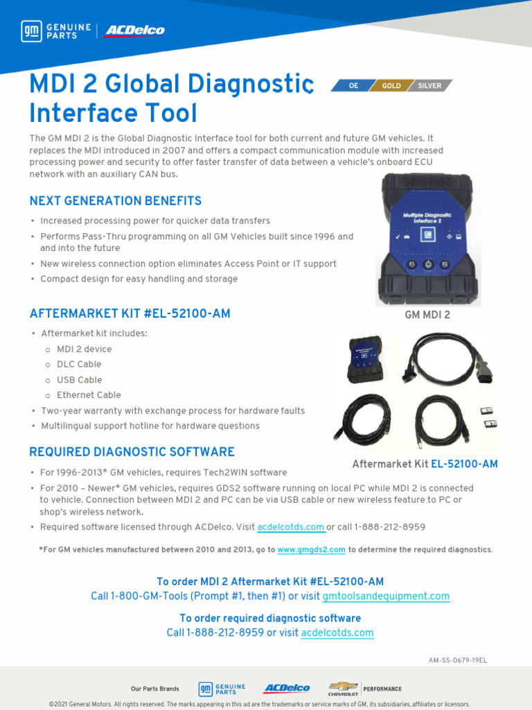 GM MDI 2 Diagnostic Tool Overview | PDF | Usb | Computing