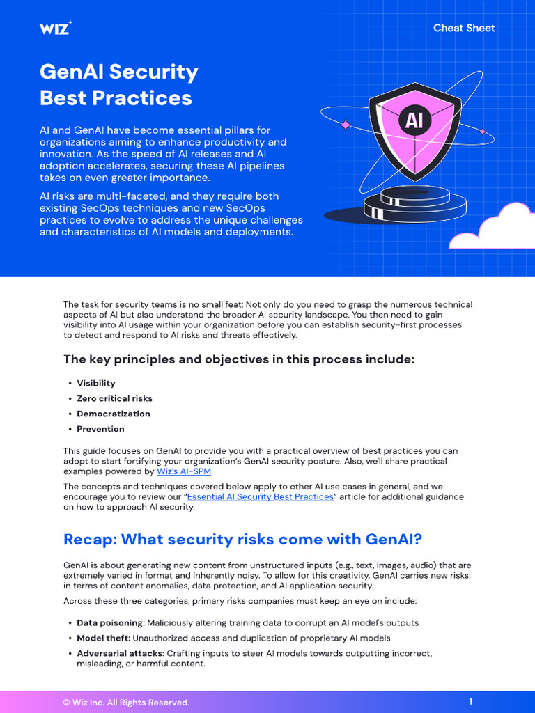 1727903814 Genai Security Best Practices Cheat Sheet | PDF | Security ...