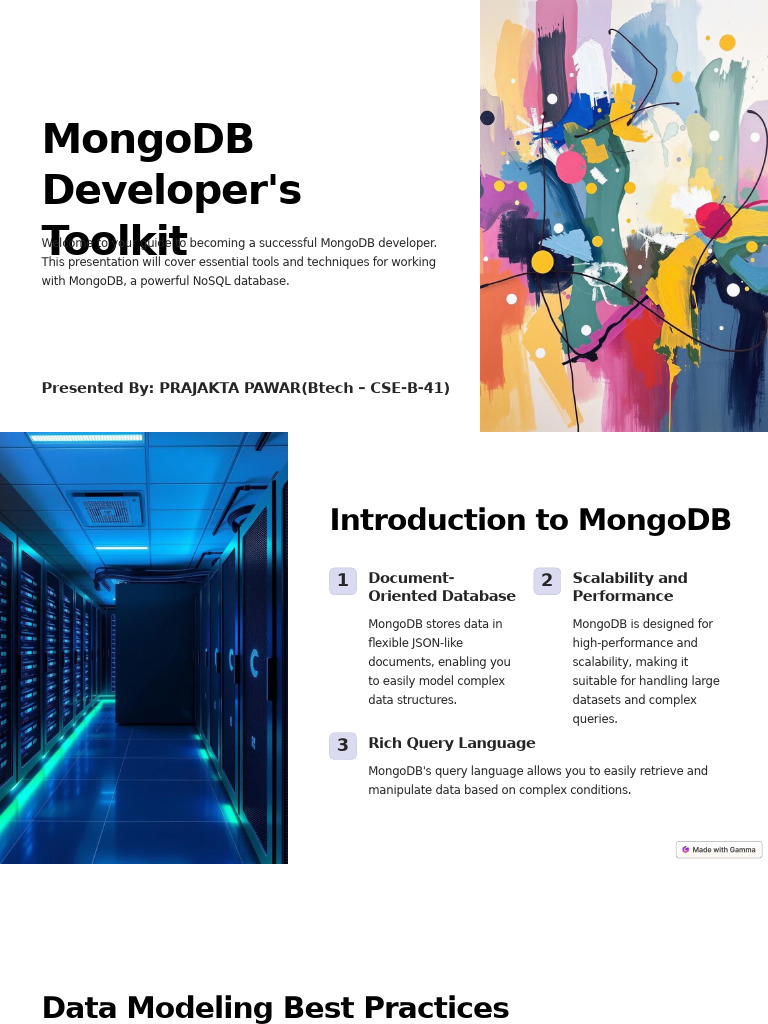 MongoDB Developers Toolkit | PDF | Databases | Mongo Db