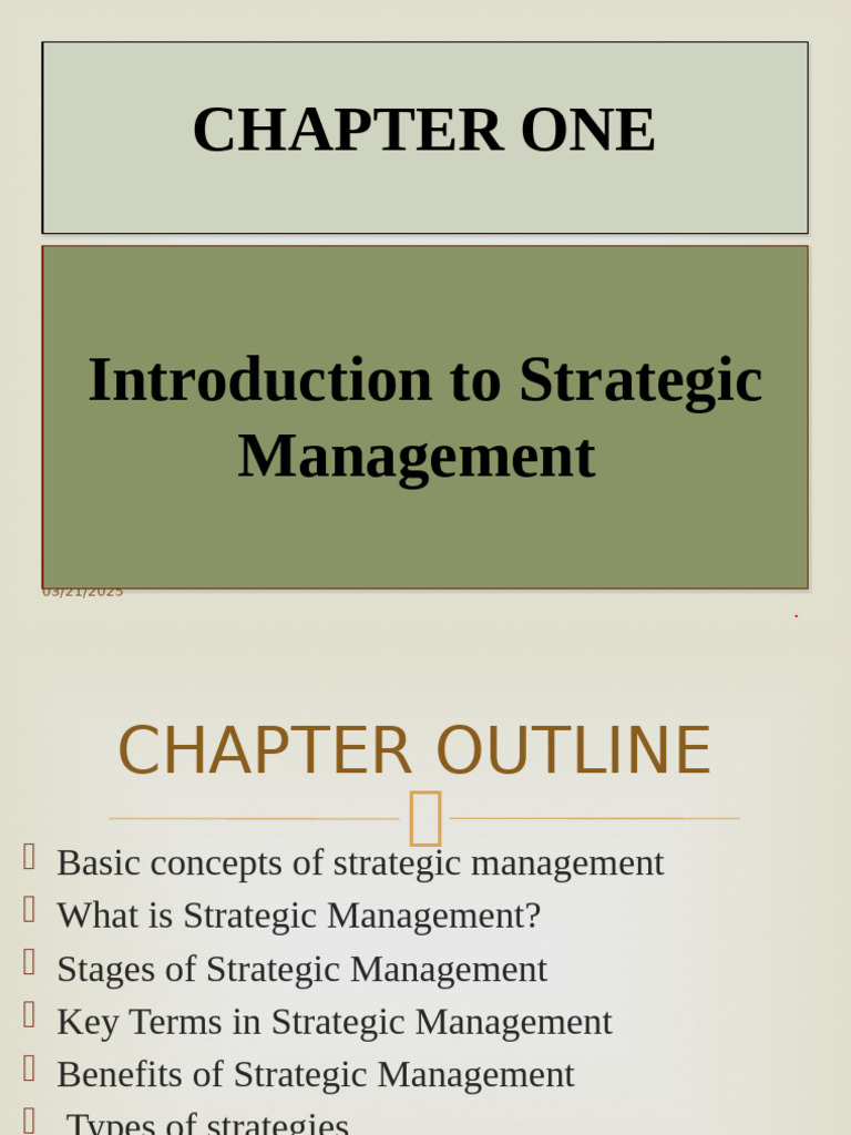 Strategic Management Overview and Concepts | PDF | Strategic Management ...