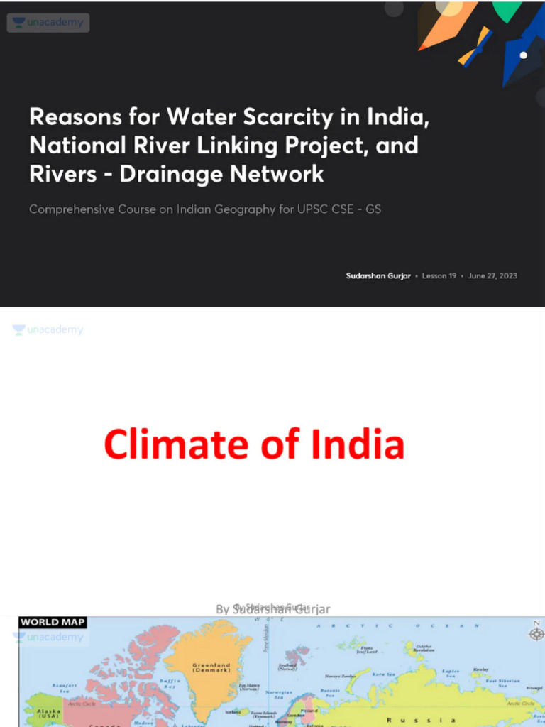 Reasons For Water Scarcity in India National River Linking Project | PDF